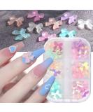 3D Butterfly Bow Nail Charms for Acrylic Nail Art - Aurora Crystal Resin Jewelry Supplies - Buy Online on SooperMarket.com