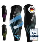 Diasports calves compression stockings without foot sleevers women and men |Your premium calf bandages for marathon and triathlon |100% calves compression and maximum support L black and blue - Buy Online on SooperMarket.com