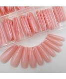 100pc Colored Coffin Press on Nails Long Nude Ballerina False Fake Nail Tips Full Cover Manicure Design Acrylic Nails for Women Teen Girls (Nude) - Buy Online on SooperMarket.com