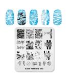 Alexnailart Nail Art Stamping Plates Image Template Wave Water ripple Plant Word Pattern Design Stamper Nail Art DIY Print Manicure Nail Art Stencil Tools FA060 - Buy Online on SooperMarket.com