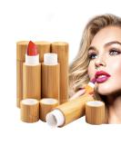 6 pieces empty lipstick lipstick sleeves with bamboo shell Merysan 5ml refillable empty lip balm lips diy lips balm tubes container homemade lip balm 6 pieces bamboo - Buy Online on SooperMarket.com