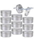 20ml Round Aluminum Doses Set - Empty Screw Lid Cap Containers for Cosmetics Ointments Creams and Candles | Travel-Friendly Tins for DIY Lip Balm & More - Buy Online on SooperMarket.com