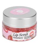 Lip Scrub Strawberry Exfoliator for Dry, Cracked Lips - Natural Care Cream for Brightening Dark Lips - Buy Online on SooperMarket.com