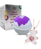Bath Bomb with Surprise Bear Necklace Inside - Skin Moisturizing Natural Ingredients Safe for Kids - Bath Bomb with Bear Jewelry Inside for Women Bear Sleep - Buy Online on SooperMarket.com