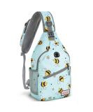 ZOMAKE Sling Bag - Water Resistant Mini Crossbody Chest Bag for Travel, Bee Blue - Buy Online on SooperMarket.com