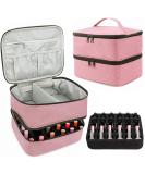 Movstriker Nail Polish Organiser Bag Double Layer Nail Varnish Storage Holds 30 Bottles and A Nail Lamp Traveling Nail Polish Storage Case Portable Nail Lipstick Beauty Tools Box(Pink) - Buy Online on SooperMarket.com