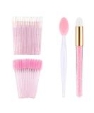 G2PLUS 102PCS Makeup Brush Kit - Glitter Crystal Lip Brushes Eyelash Brushes & More - Perfect for Personal Care & Eyelash Extensions (Pink - Buy Online on SooperMarket.com