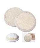 Natural Loofah Face Exfoliator Pads - 100% Handheld Scrubber for Bathing and Showering - Ideal for Spa Facial Cleansing - Men and Women - 2pcs - Buy Online on SooperMarket.com