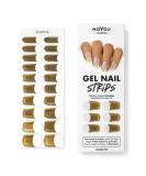 MOYOU LONDON Golden Tips Gel Nail Wraps 20 Pcs Salon-Quality Manicure Set - Includes Nail File & Cuticle Stick (UV/LED Lamp Required) - Buy Online on SooperMarket.com
