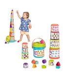 Batta - stacking cups for sorting with numbers shapes bucket - stacking tower of forming play and stacks for children and babies from 18 months (19 parts) StapeliMer numbers & shapes - Buy Online on SooperMarket.com