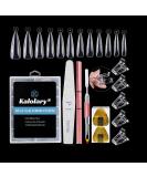 Kalolary 120PCS Gel Nail Dual Forms Set | Nail Art Stickers, Brush, File & Clips | Acrylic Nails Extension Kit - Buy Online on SooperMarket.com