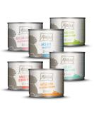 MjAMjAM - premium wet food for cats - trial pack pack of 6 (6 x 200 g) grain-free with extra meat Mixed package 200 g (Pack of 6) - Buy Online on SooperMarket.com