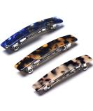 3 Pcs Womens Hair Barrettes Tortoise Shell Cellulose Acetate Barrettes Small French Barrettes For Thin Hair Ivory Navy Blue Tortoise Shell - Buy Online on SooperMarket.com