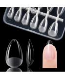 Gelike EC short almond nails tips-complete cover soft gel tips short nail tips tips pre-polished artificial nail tips made of pmma resin for women salon 120 pieces 12 sizes 1st short almond - Buy Online on SooperMarket.com