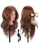 Hairdress topdirect 18 inch exercise head 100% real hair hair hairdresser exercise head practice shop manure doll puppy head with clamp + diy hair hairstyles set brown - Buy Online on SooperMarket.com