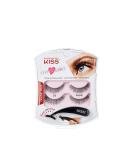 KISS Ever EZ Lashes Double Pack No. 03 | Reusable Natural Eyelash Starter Kit with Easy-Angle Applicator | 2 Pairs of Human Hair False Eyelashes in Black - Shop Now Worldwide - Buy Online on SooperMarket.com
