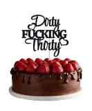 VIKY Glitter 30th Birthday Cake Topper - Dirty Thirty Man & Woman Decoration | Perfect for 30th Birthday Party Decor - Buy Online on SooperMarket.com