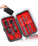 Professional Manicure Stainless Steel Set 7 pcs Portable Nail Clippers Set Pedicure Set Eyebrow Grooming Kit Nail Care Tools with Luxurious Leather Case - Buy Online on SooperMarket.com
