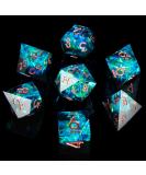 Sharp Edge DND Dice Set Handmade 7 Accessories Dice for Dungeons and Dragons TTRPG Games, Multi-Sided RPG Polyhedral Resin Sharp Edge Dice Roleplaying Games Shadowrun Pathfinder MTG(Blue Dark) - Buy Online on SooperMarket.com