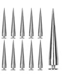 30PCS 40MM Spike and Studs Silver Cone Spikes Punk Bullet Large Leather Rivets Screwback Studs Screw on Cone for DIY Craft Clothing - Buy Online on SooperMarket.com