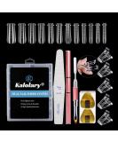 Kalolary Dual Nail Forms Set - 120Pcs Gel Nail Extension Mold Tips Nail Art Stickers Dual-Ended Brush Nail File & Clips for Acrylic Square Extensions - Perfect for Nail Art Enthusiasts - Buy Online on SooperMarket.com