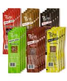 Primal Spirit Vegan Jerky - Our Sampler Pack, 10g. Plant Based Protein, Certified Non-GMO ("The Classics" Thai Peanut, Mesquite Lime, Teriyaki, Hot & Spicy, Hickory Smoked, & Texas BBQ, 24-Pack, 1 oz) 1 Ounce (Pack of 24) - Buy Online on SooperMarket.com