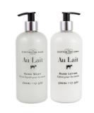 Au Lait Milk Soap & Hand Lotion Set - 17.5 oz - Luxurious Hand Wash & Moisturizer | International Shipping Available - Buy Online on SooperMarket.com