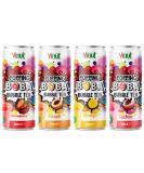 Vinut Popping Bubble Tea 320ml Variety Pack - Natural Fruit Flavours Antioxidant-Rich Ready to Drink - Strawberry Peach Mango Lychee 4 Mixed Packs - Buy Online on SooperMarket.com