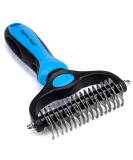Maxpower Planet Pet Grooming Brush - Double Sided Shedding and Dematting Undercoat Rake Comb for Dogs and Cats,Extra Wide Blue - Buy Online on SooperMarket.com