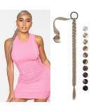 REECHO DIY Braided Ponytail Extension - Long Straight Synthetic Hairpiece Ash Brown 34 Inch - Buy Online on SooperMarket.com