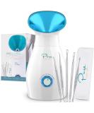 NanoSteamer Large 3-in-1 Nano Ionic Facial Steamer with Precise Temp Control - 30 Min Steam Time - Humidifier - Unclogs Pores - Blackheads - Spa Quality - Bonus 5 Piece Stainless Steel Skin Kit - Buy Online on SooperMarket.com
