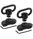REERON 2 Point Sling & Mloc Sling Mount - Adjustable Extra Long Two Point Traditional Rifle Sling with 2 Pack 1.25" QD Sling Swivels Mounts for M Lock Rail System 2 Pack 360 Rotation Sling Mounts - Buy Online on SooperMarket.com