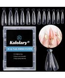 Kalolary 120Pcs Clear Dual Nail System - MOOLD ACYLL Stiletto Nail Extension Tips for Nail Art | 12 Sizes with Scale for Perfect Manicure - Buy Online on SooperMarket.com