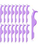 60-Piece Plastic Eyelash Extension Tweezers - Purple False Eyelash Applicator Tool for Lash Application and Removal - Buy Online on SooperMarket.com