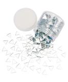 260g Clear Triangle Glass Mirror Tiles - Mini Decorative Mosaic Tiles for Crafts & Jewelry Making - Buy Online on SooperMarket.com