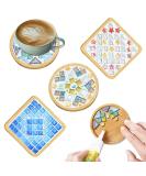 WATHFKCU 4 Sets DIY Glass Mosaic Tiles for Crafts Mixed Color Mosaic Kits with Wooden Coaster for Adults Mosaic Crafts Materials Package for Coaster Handmade Home Decor Gifts - Buy Online on SooperMarket.com