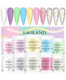 Saviland Acrylic Powder Set - 10 Colors Spring Summer Series | Professional Polymer Nail Set for Extensions & Carving - C-Color Girl - Buy Online on SooperMarket.com