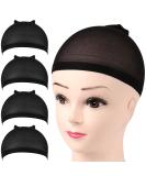Nylon Wig Caps, FANDAMEI 4 Pieces Stocking Wig Caps for Women (Black) - Buy Online on SooperMarket.com