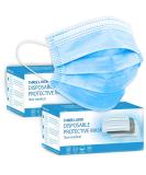 FARIL 100 PCS 3-Layer Protective Disposable Face Masks | Breathable with Elastic Earloops | UK Seller - Buy Online on SooperMarket.com