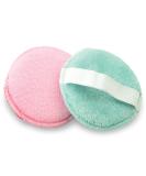S&T INC. Gentle Face Scrubbers Dual Sided Face Exfoliators with Elastic Strap 3.3 Inch Diameter 2 Pack Teal/Pink - Buy Online on SooperMarket.com