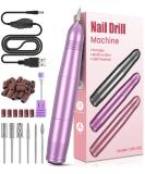 Electric Nail Files Professional Nail Drill for Acrylic Nails Gel Electric Nail Drill 20000 RPM Adjustable Speed E File for Nails Electric Manicure Pedicure Kit Gifts for Beginner Girl Women Mum Purple - Buy Online on SooperMarket.com