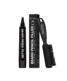 Pacinos Beard Pencil Filler - Water Proof, Long Lasting Coverage & Natural Finish - Beard, Moustache & Eyebrows - Micro-Fork Tip for Seamless Application - Includes Bristle Brush for Blending (Black) - Buy Online on SooperMarket.com