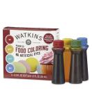Watkins Assorted Food Coloring, 1 Each Red, Yellow, Green, Blue, Total Four .3 oz bottles Assorted 0.3 Fl Oz (Pack of 4) - Buy Online on SooperMarket.com