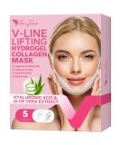 FairyFace V Line Shaping Face Masks (5 Count) Double Chin Reducer Lifting Hydrogel Collagen Mask with Aloe Vera and Seaweed Anti-Aging and Anti-Wrinkle Masks 5 Count (Pack of 1) - Buy Online on SooperMarket.com