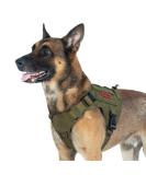 OneTigris Tactical Dog Vest Service Dog Harness MOLLE Dog Training Harness 1000D Nylon (L Ranger Green) L Green - Buy Online on SooperMarket.com