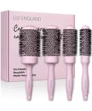 Round Brush Set for Women - Luxury Hair Brushes - Blowout Round Barrel Hairbrush for Blow Drying - Eco Sustainable Gift by Lily England (Pink) - Buy Online on SooperMarket.com