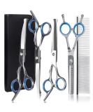 NiCoLa Pet Grooming Scissors Set - 6-Inch Professional Pet Grooming Scissors Set Titanium Pet Groomer Set Straight and Curved and Sparse Scissors/Shears Set - Buy Online on SooperMarket.com