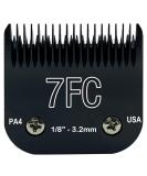 Detachable Steel Pet Dog Clipper Blades Size-7FC Compatible with Andis Cut Length 1/8"(3.2mm) Compatible with Oster A5 Wahl KM Series Clippers Made of Steel Blade and Stainless Steel Blade Black-7FC-1/8"(3.2mm) - Buy Online on SooperMarket.com