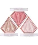 3D Diamond Blush Trio Set - Long Lasting, Buildable & Blendable Cheek Makeup Palette - 24.00g - Buy Online on SooperMarket.com