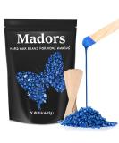 Madors Hard Wax Beads 1lb Kit with 10 Applicator Sticks - Hair Removal for Full Body, Facial, Brazilian, Bikini, and Legs (Blue) - Buy Online on SooperMarket.com